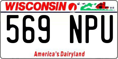 WI license plate 569NPU