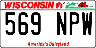 WI license plate 569NPW