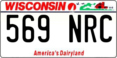 WI license plate 569NRC