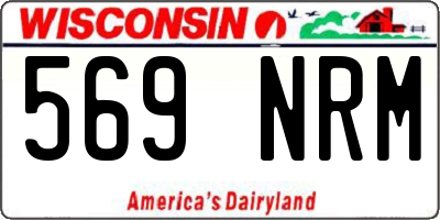 WI license plate 569NRM
