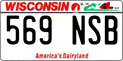 WI license plate 569NSB