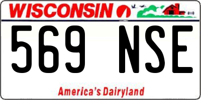 WI license plate 569NSE
