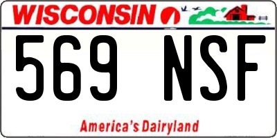 WI license plate 569NSF