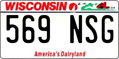 WI license plate 569NSG