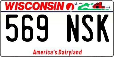 WI license plate 569NSK