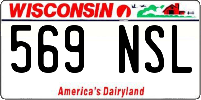WI license plate 569NSL