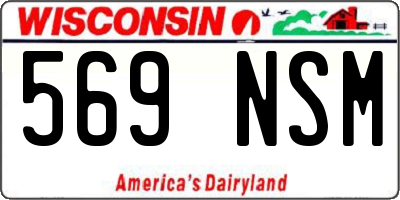 WI license plate 569NSM