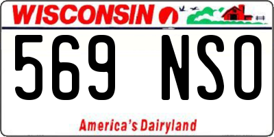 WI license plate 569NSO
