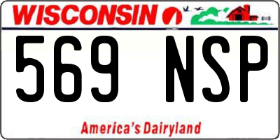 WI license plate 569NSP