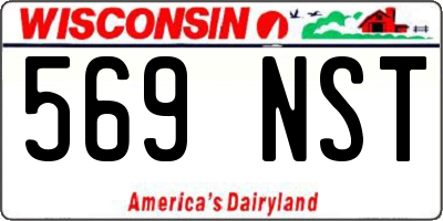 WI license plate 569NST