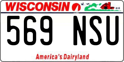 WI license plate 569NSU