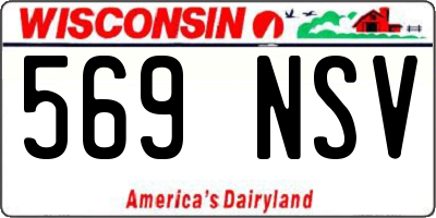 WI license plate 569NSV