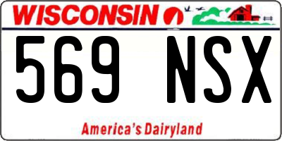 WI license plate 569NSX
