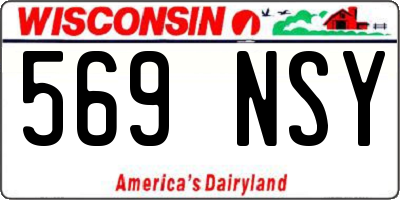 WI license plate 569NSY