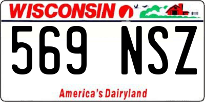 WI license plate 569NSZ