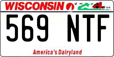 WI license plate 569NTF