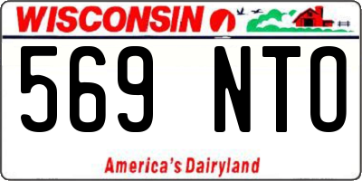 WI license plate 569NTO