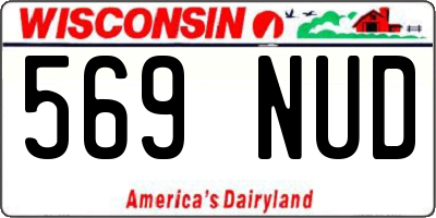 WI license plate 569NUD