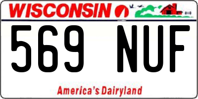WI license plate 569NUF