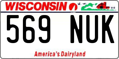 WI license plate 569NUK