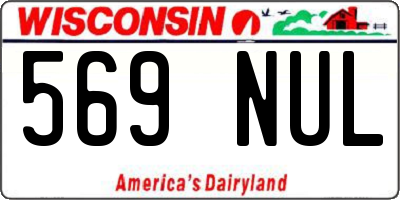 WI license plate 569NUL
