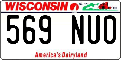 WI license plate 569NUO