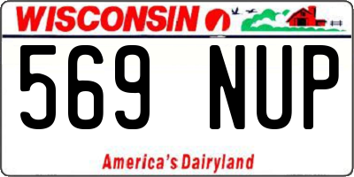 WI license plate 569NUP