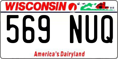 WI license plate 569NUQ