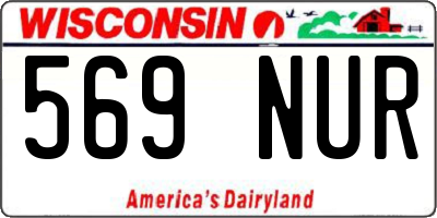WI license plate 569NUR