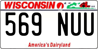 WI license plate 569NUU