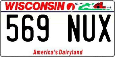 WI license plate 569NUX