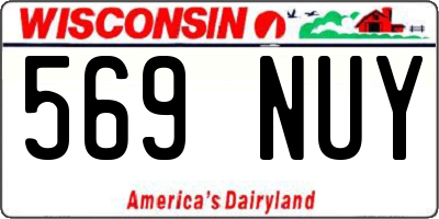 WI license plate 569NUY