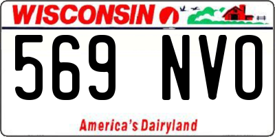 WI license plate 569NVO
