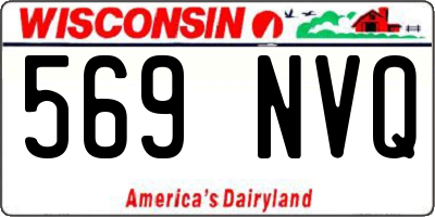 WI license plate 569NVQ