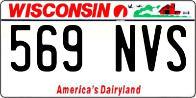 WI license plate 569NVS