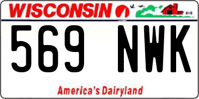 WI license plate 569NWK