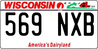 WI license plate 569NXB