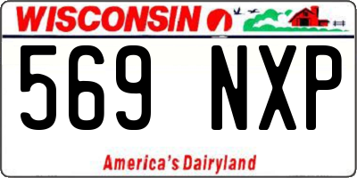 WI license plate 569NXP