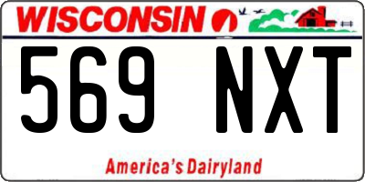 WI license plate 569NXT