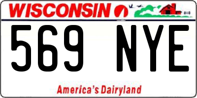 WI license plate 569NYE
