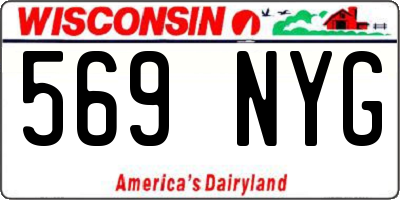 WI license plate 569NYG