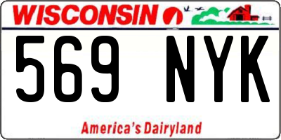 WI license plate 569NYK
