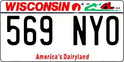 WI license plate 569NYO
