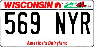 WI license plate 569NYR