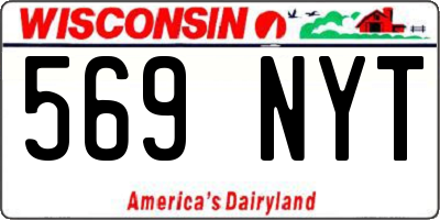 WI license plate 569NYT