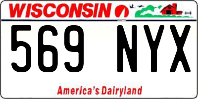 WI license plate 569NYX