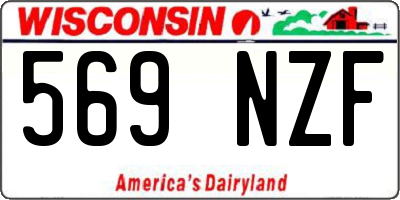 WI license plate 569NZF