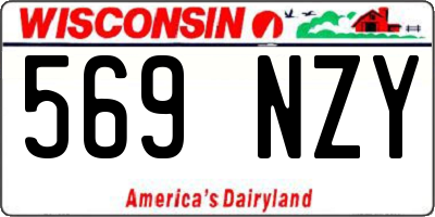WI license plate 569NZY