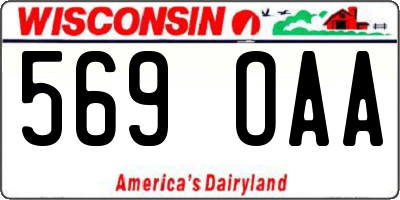 WI license plate 569OAA