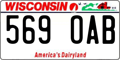 WI license plate 569OAB